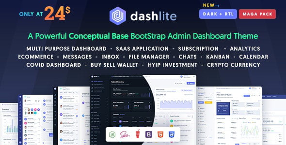 دانلود قالب مدیریتی بوت استرپ DashLite