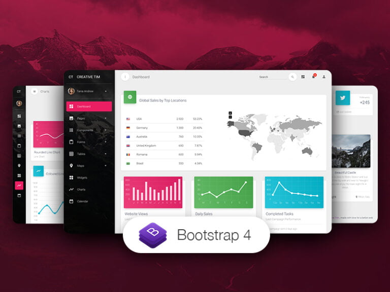 دانلود قالب Material Dashboard Pro