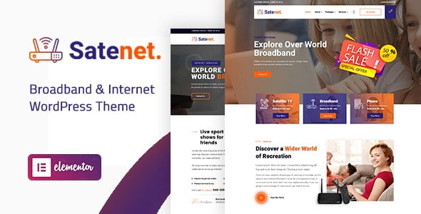 دانلود قالب وردپرس خدمات اینترنت Satenet