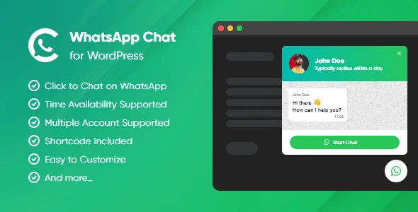 دانلود افزونه Clever WhatsApp Chat برای وردپرس