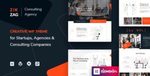 دانلود قالب ZikZag برای وردپرس زیک زاگ قالب مشاوره شرکتی وردپرس Consulting & Agency WordPress Theme