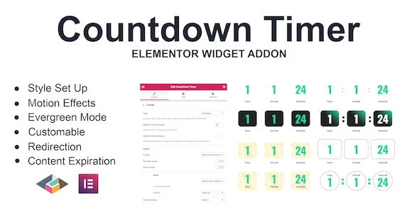 دانلود افزونه Countdown Timer برای المنتور