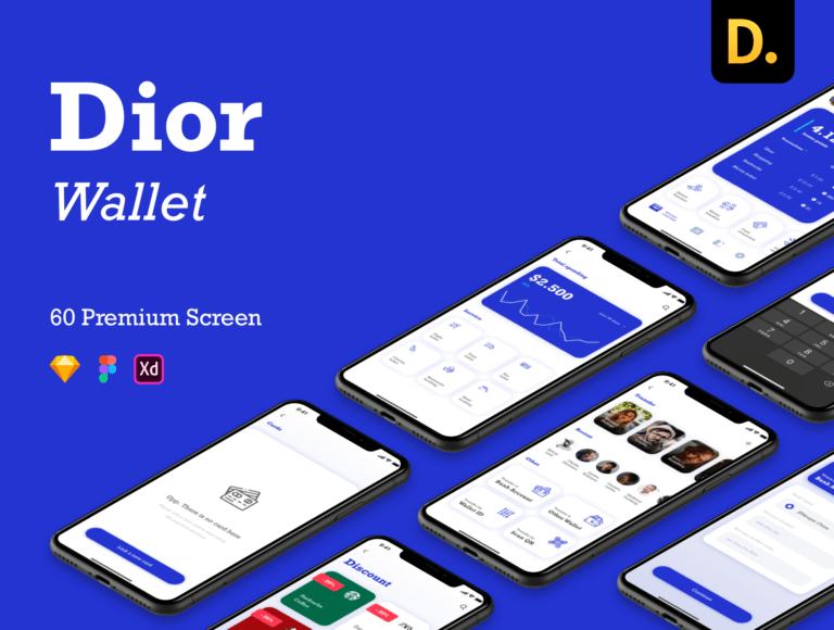 دانلود کیت رابط کاربری اپلیکیشن کیف پول Dior
