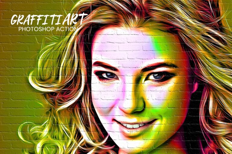 دانلود اکشن گرافیتی Graffiti Art Photoshop Action