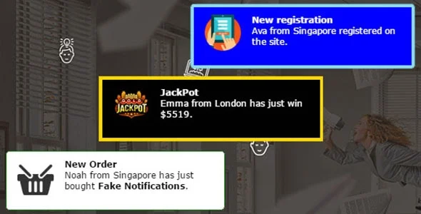 دانلود افزونه Fake Notifications برای وردپرس