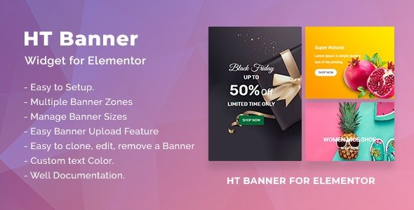 دانلود افزونه HT Banner برای المنتور