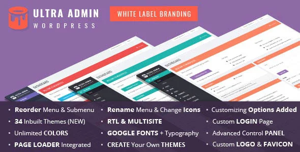 دانلود قالب بخش مدیریت وردپرس Ultra Admin