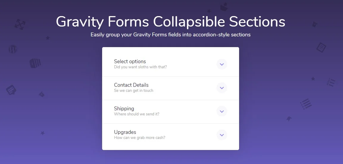 دانلود افزونه Gravity Forms Collapsible Sections