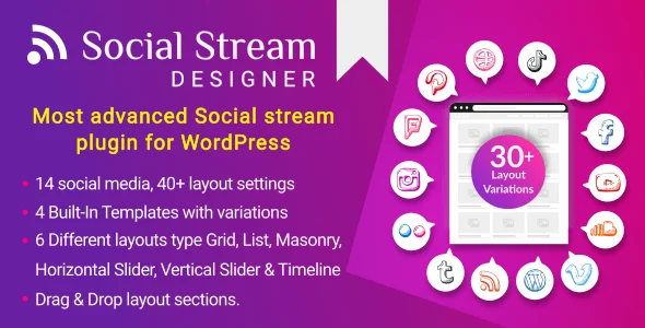دانلود افزونه Social Stream Designer برای وردپرس