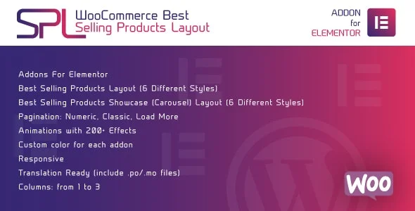 دانلود افزونه WooCommerce Best Selling Products Layout برای المنتور