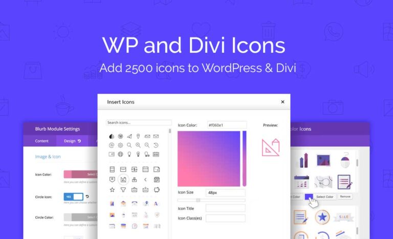 دانلود افزونه WP and Divi Icons