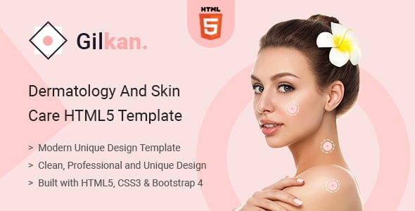 دانلود قالب HTML5 پوست و زیبایی Gilkan