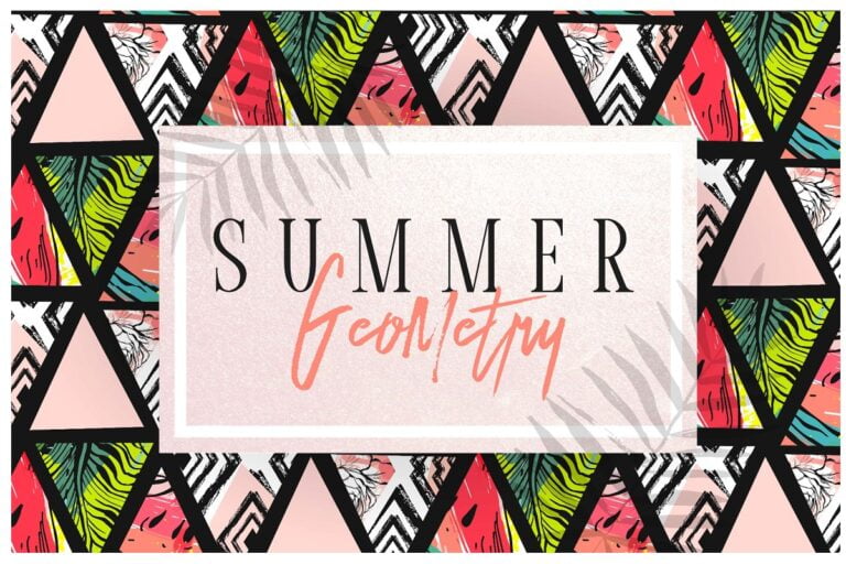 دانلود Summer geometry pattern set - الگو هندسی تابستانی