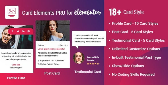 دانلود افزونه Card Elements Pro برای المنتور