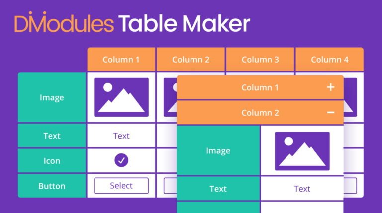 دانلود افزونه Divi Modules Table Maker