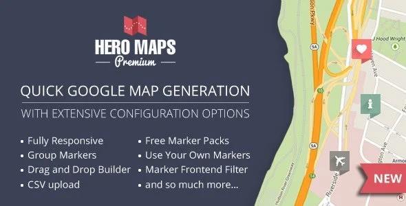دانلود افزونه Hero Maps Premium برای وردپرس