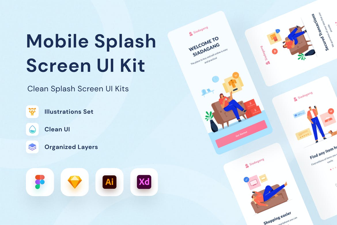 دانلود طرح رابط کاربری Mobile Splash Screen