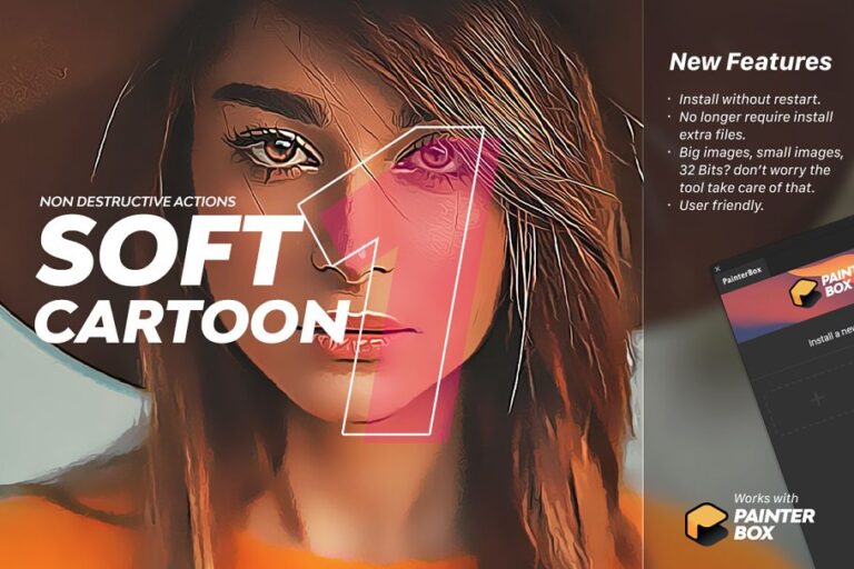 دانلود پنل فتوشاپ PainterBox Soft Cartoon