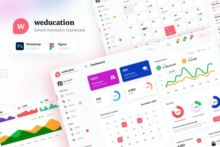دانلود طرح رابط کاربری پنل پذیرش آموزشی Weducation