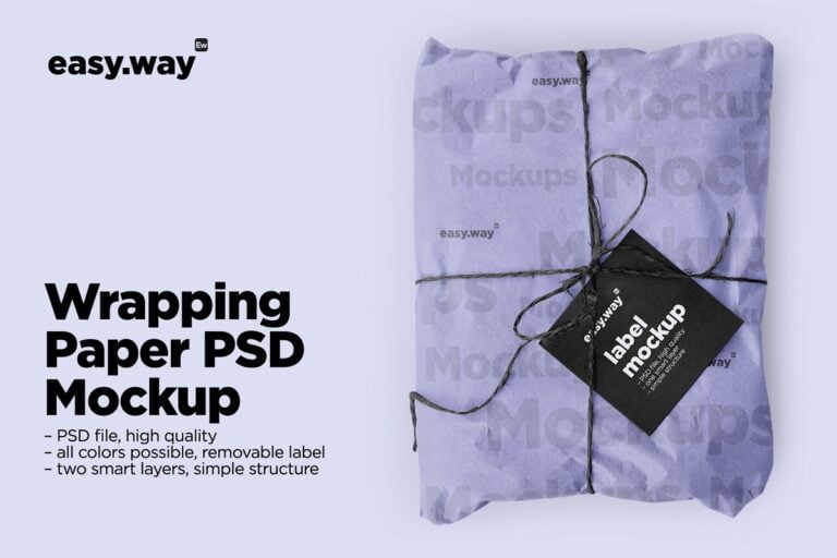 دانلود ماک آپ کاغذ کادو Wrapping Paper