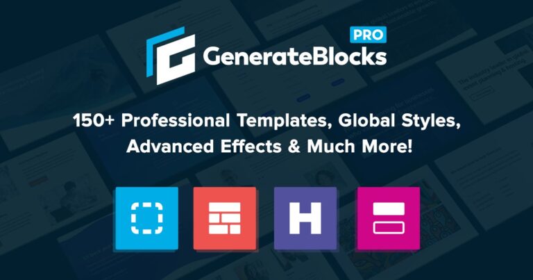 دانلود افزونه GenerateBlocks Pro برای وردپرس