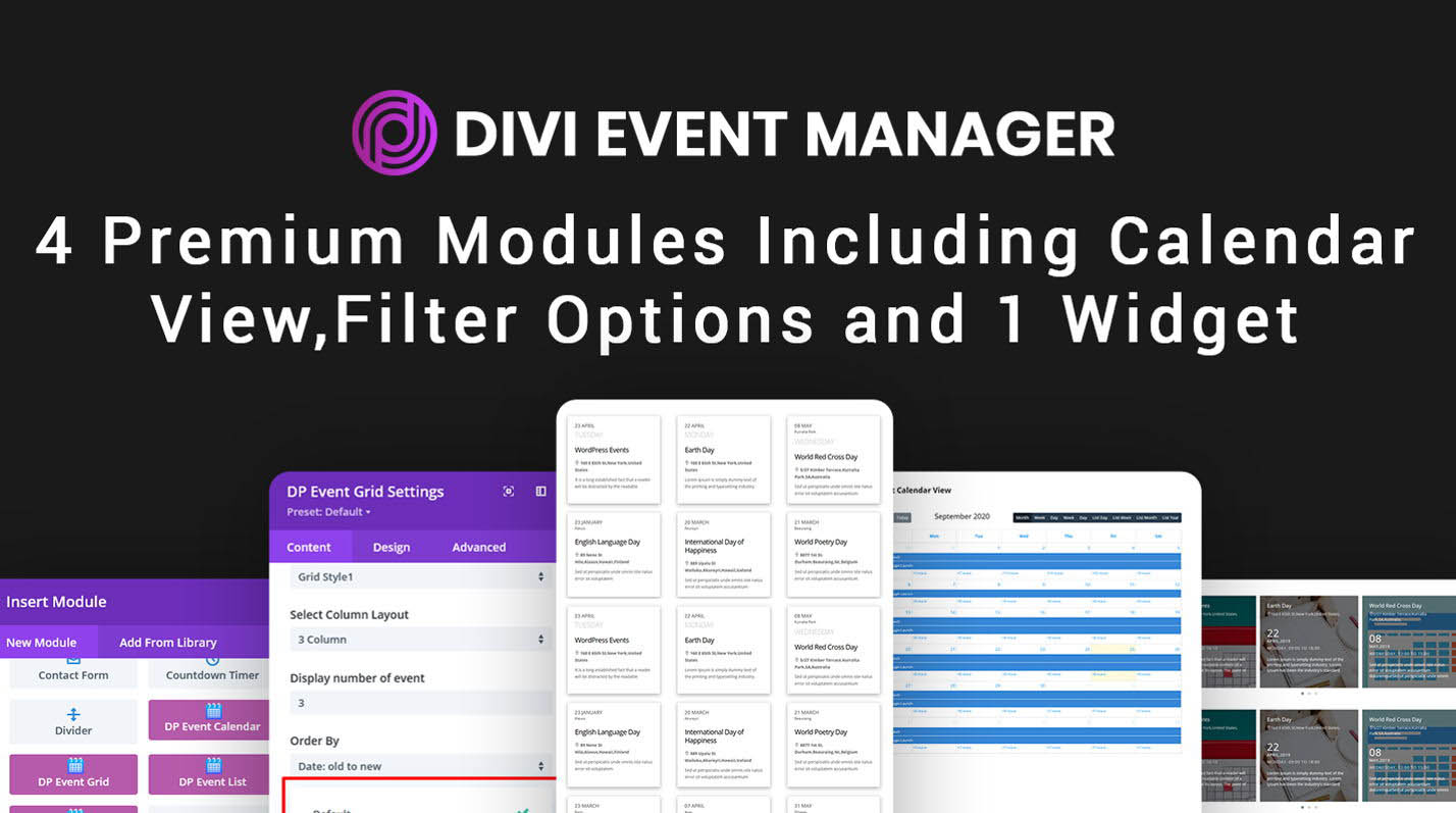 دانلود افزونه Divi Event Manager