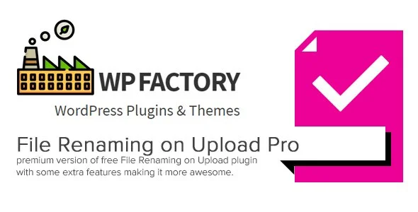 دانلود افزونه File Renaming on Upload Pro برای وردپرس