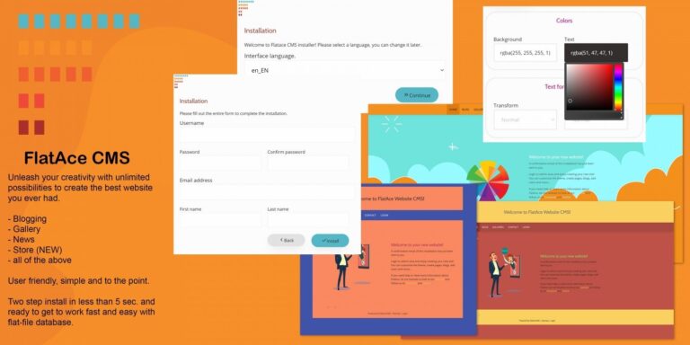 دانلود اسکریپت FlatAce CMS