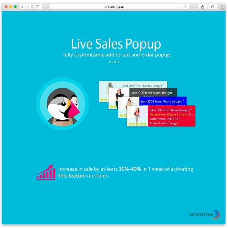 دانلود ماژول Live Sales Popup برای پرستاشاپ