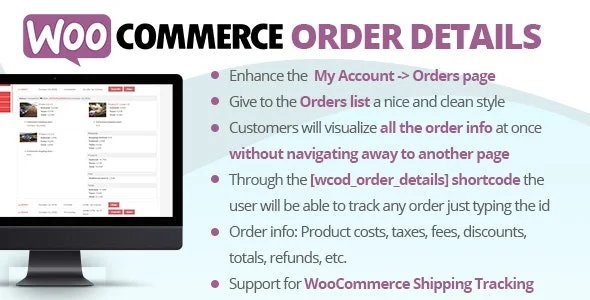 دانلود افزونه WooCommerce Order Details برای وردپرس
