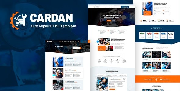 دانلود قالب HTML تعمیرات خودرو Cardan