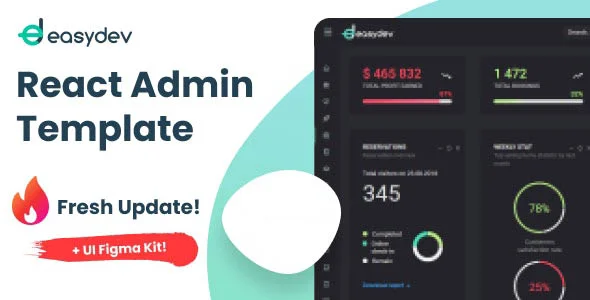 دانلود قالب React Redux مدیریتی EasyDev