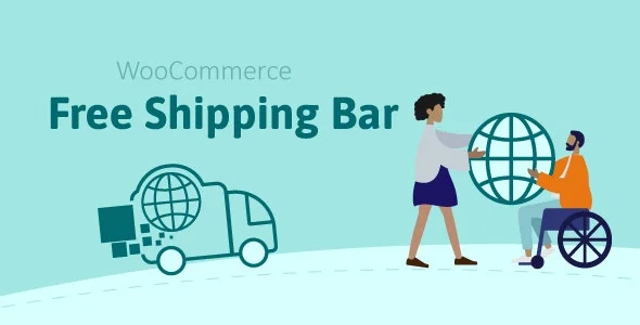 دانلود افزونه WooCommerce Free Shipping Bar