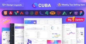 دانلود قالب داشبورد مدیریتی Cuba