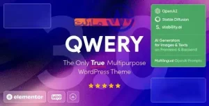 دانلود قالب راست چین چندمنظوره Qwery برای وردپرس
