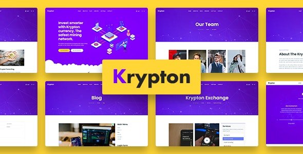 دانلود قالب کریپتوکارنسی جوملا Krypton