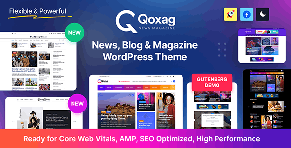 دانلود قالب مجله ای و خبری Qoxag برای وردپرس