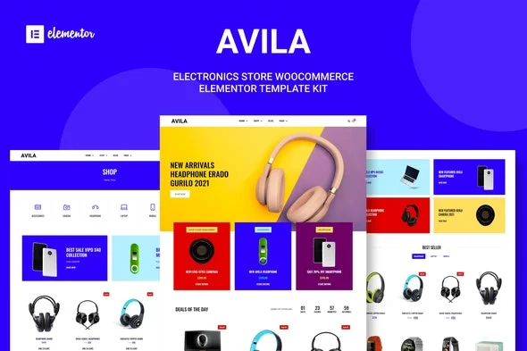 دانلود کیت تمپلیت فروشگاهی Avila برای المنتور
