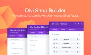 دانلود افزونه Divi Shop Builder برای ووکامرس