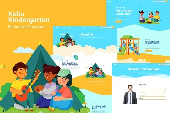 دانلود کیت قالب المنتور Kidiu Kindergarten