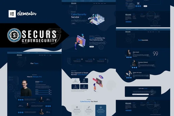 دانلود کیت تمپلیت امنیت سایبری Securs برای المنتور