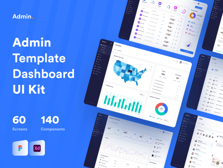 دانلود کیت رابط کاربری UI8 Admin Dashboard Template