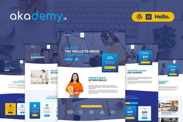 دانلود کیت تمپلیت آموزشی Akademy برای المنتور