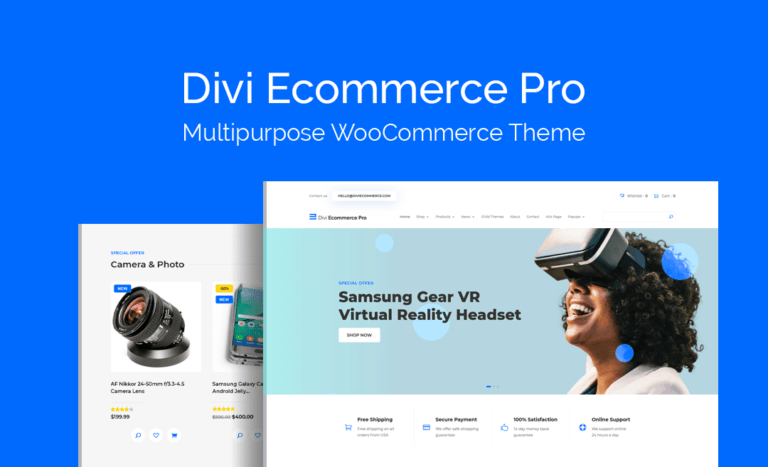 دانلود قالب Divi Ecommerce Pro