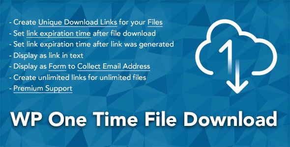 دانلود افزونه WP One Time File Download برای وردپرس