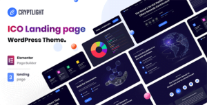 دانلود قالب صفحه فرود Cryptlight برای وردپرس