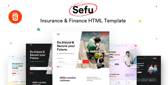 دانلود قالب HTML خدمات مالی و بیمه Sefu