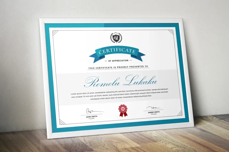 دانلود طرح لایه باز گواهینامه Certificate