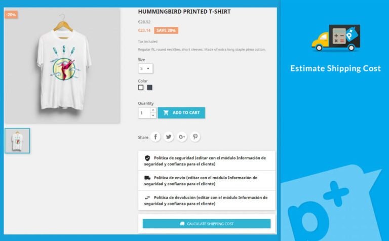 دانلود ماژول Estimate Shipping Cost برای پرستاشاپ