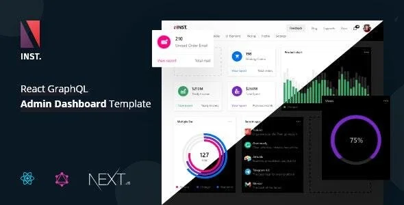 دانلود قالب React مدیریتی Inst با پشتیبانی از GraphQL